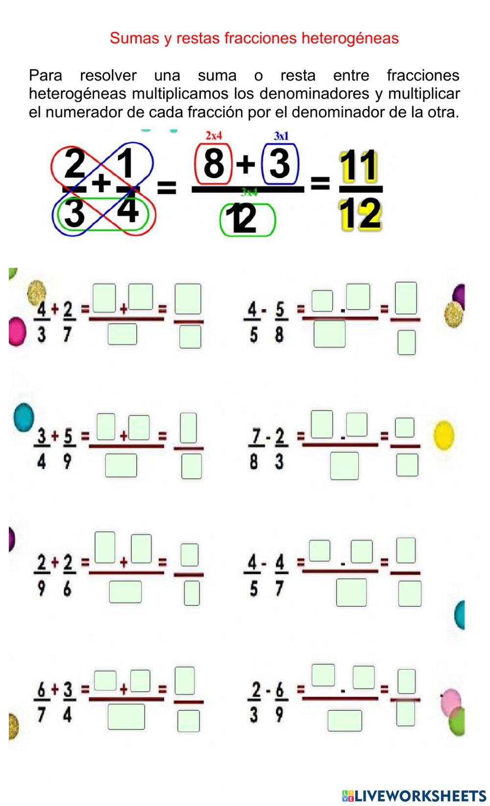 Fracciones heterogéneas