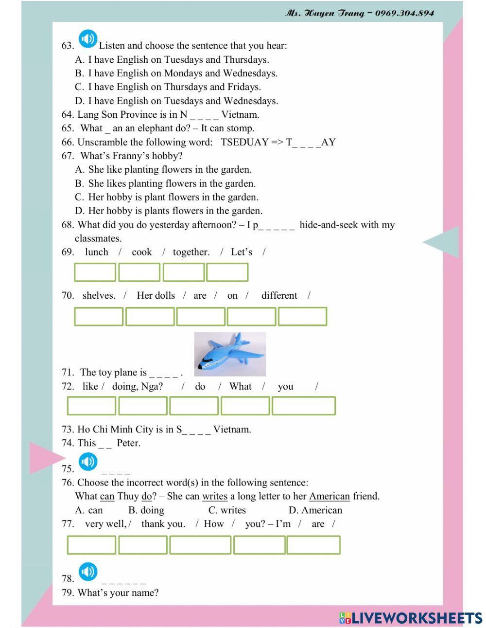 IOE 4 - CẤP TRƯỜNG (PHẦN 1)