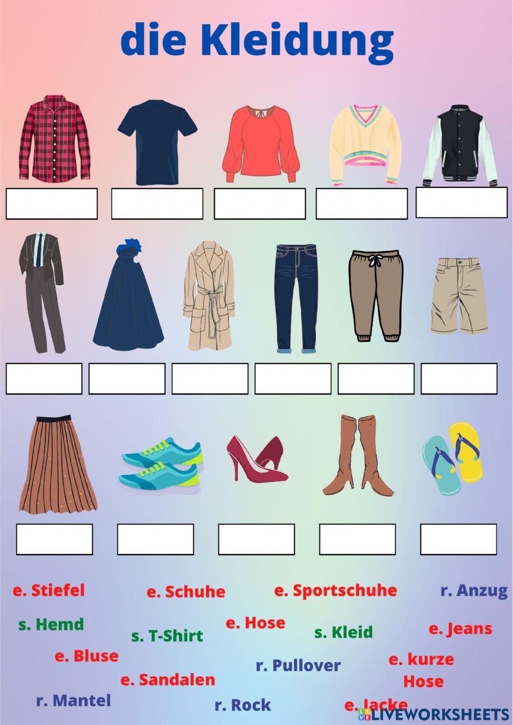 Die Kleidung Die Kleidung