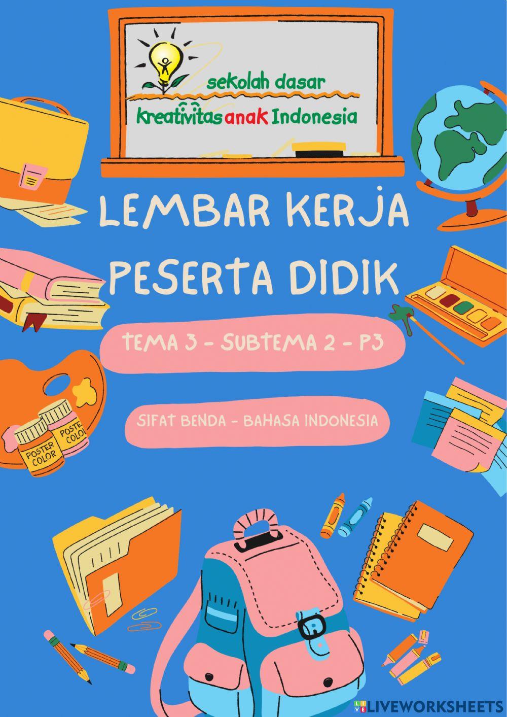 LKPD Tema 3 - Subtema 2 - Pembelajaran 3 (Bahasa Indonesia)