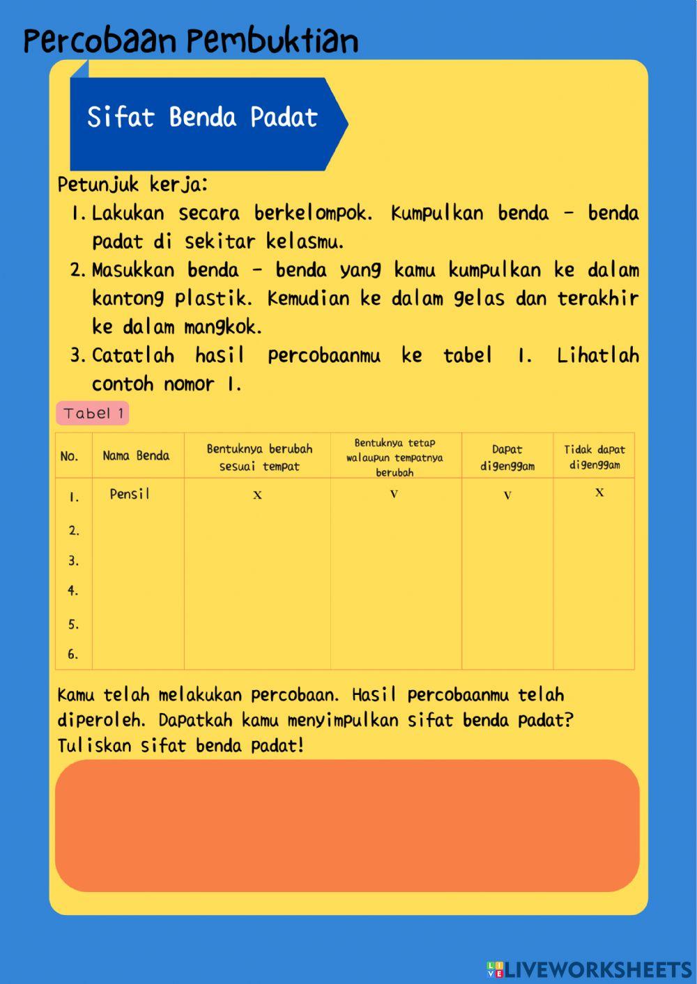 LKPD Tema 3 - Subtema 2 - Pembelajaran 3 (Bahasa Indonesia)