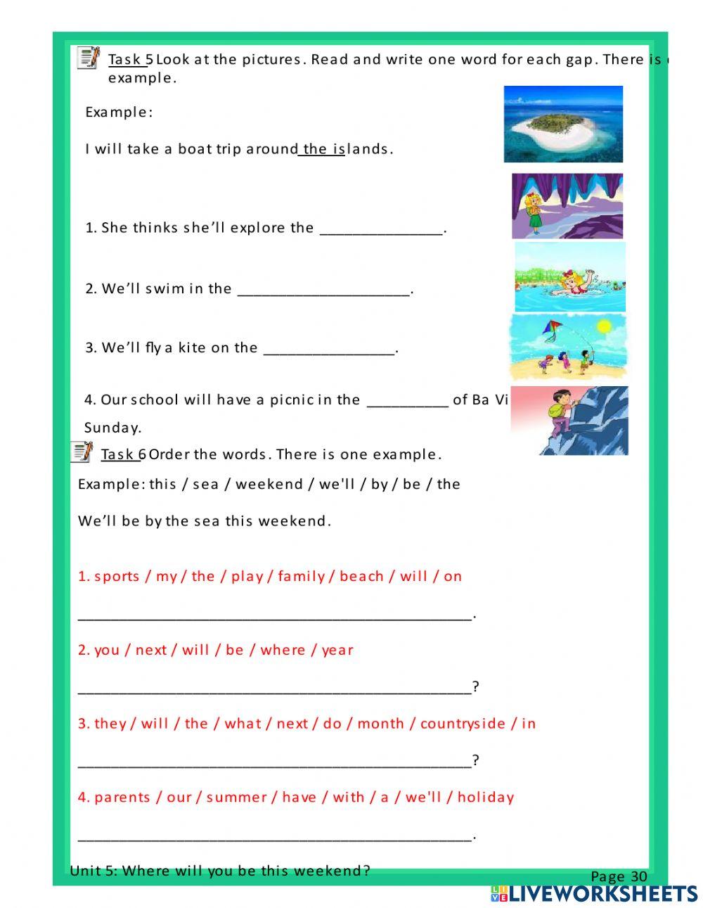 G5 review u5 sach mem worksheet live worksheets