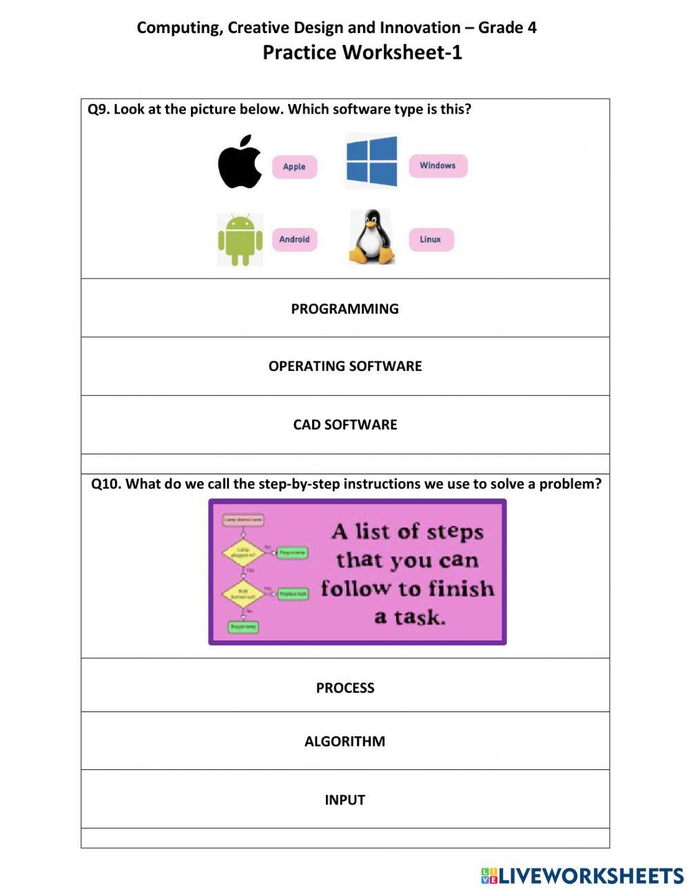 Practice worksheet-gr-4