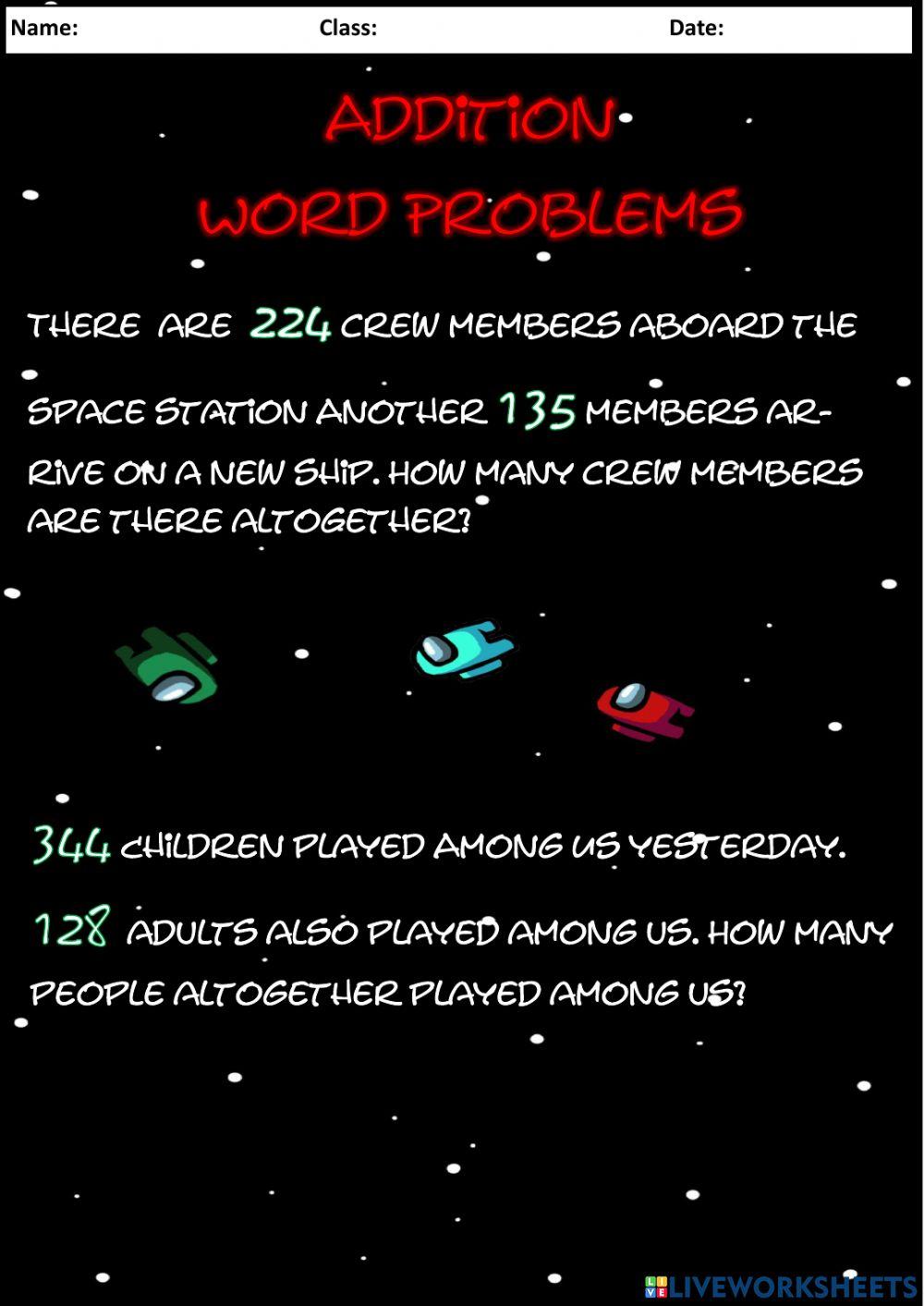 Addition Word Problems