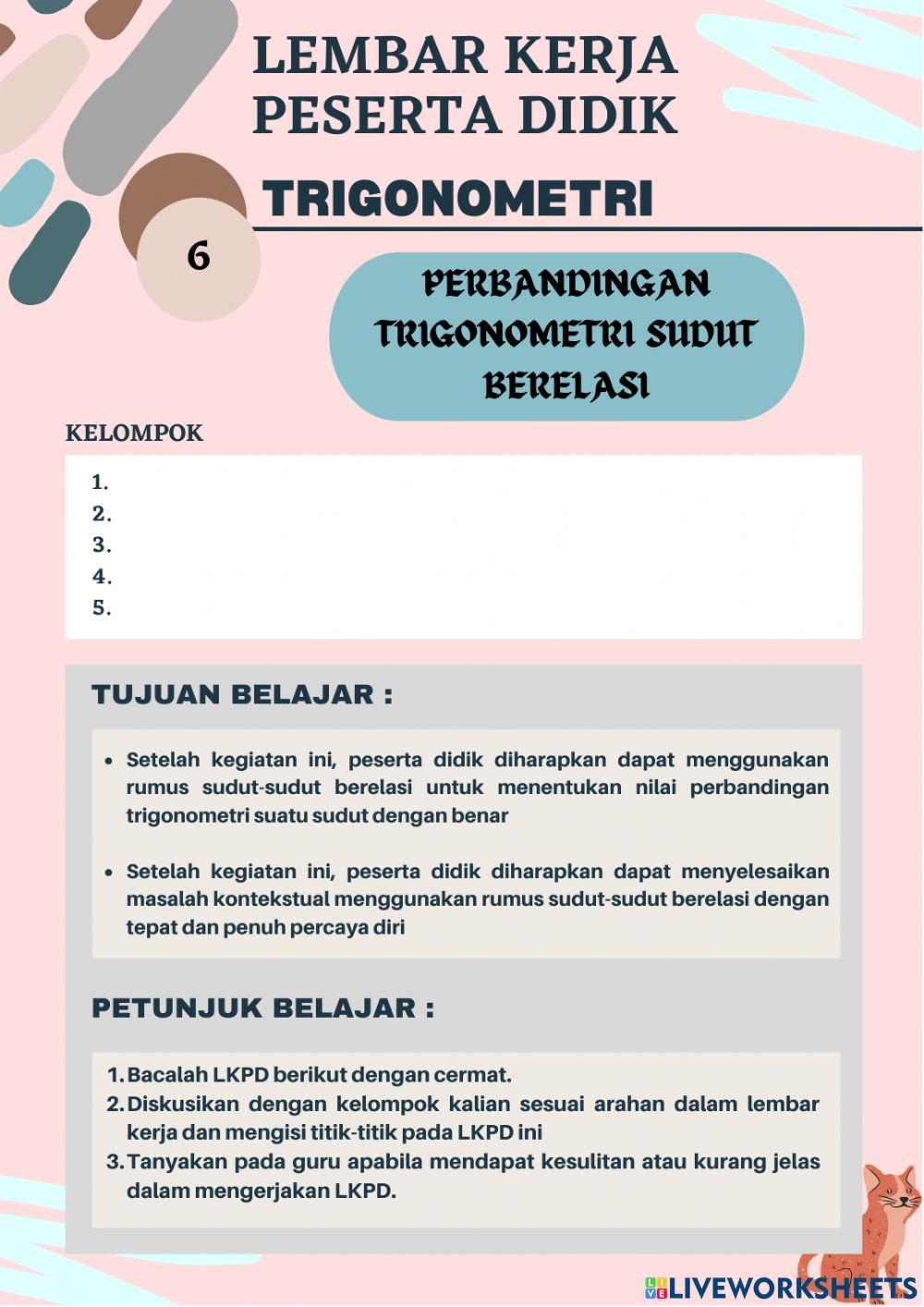 Trigonometri sudut berelasi