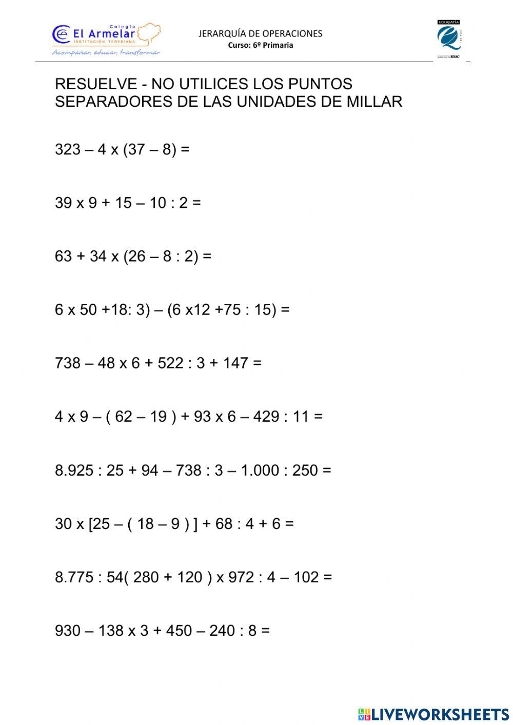 Combinadas naturales