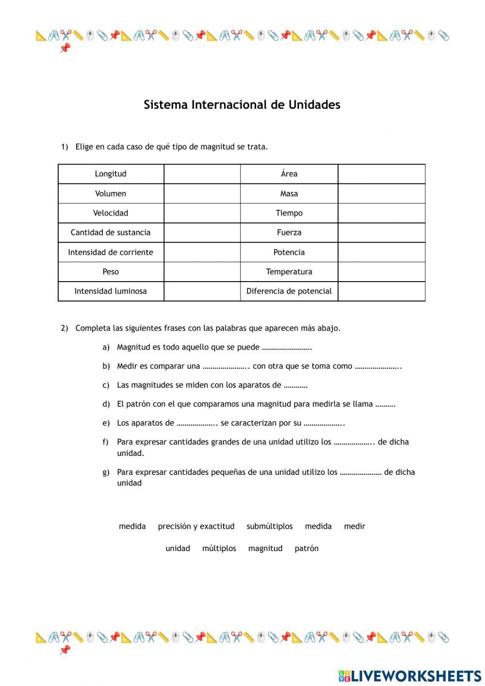Magnitudes y medidas