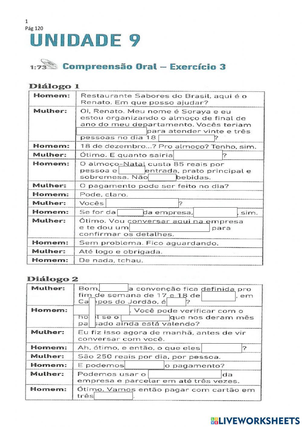 Unidade 9 pretérito perfeito