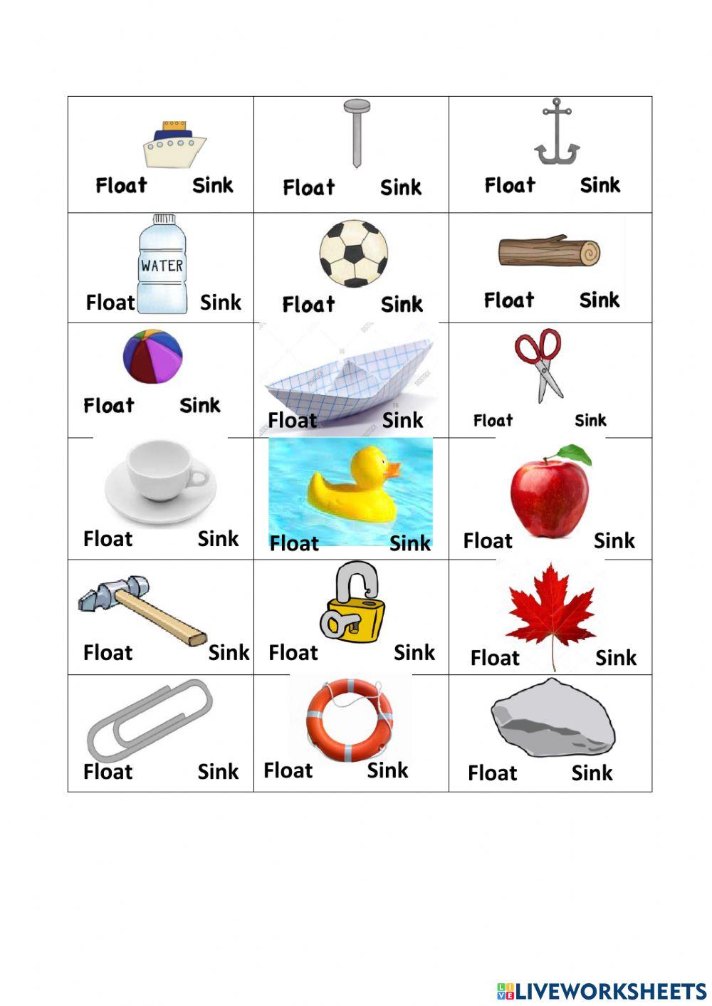 Lesson 4. float or sink