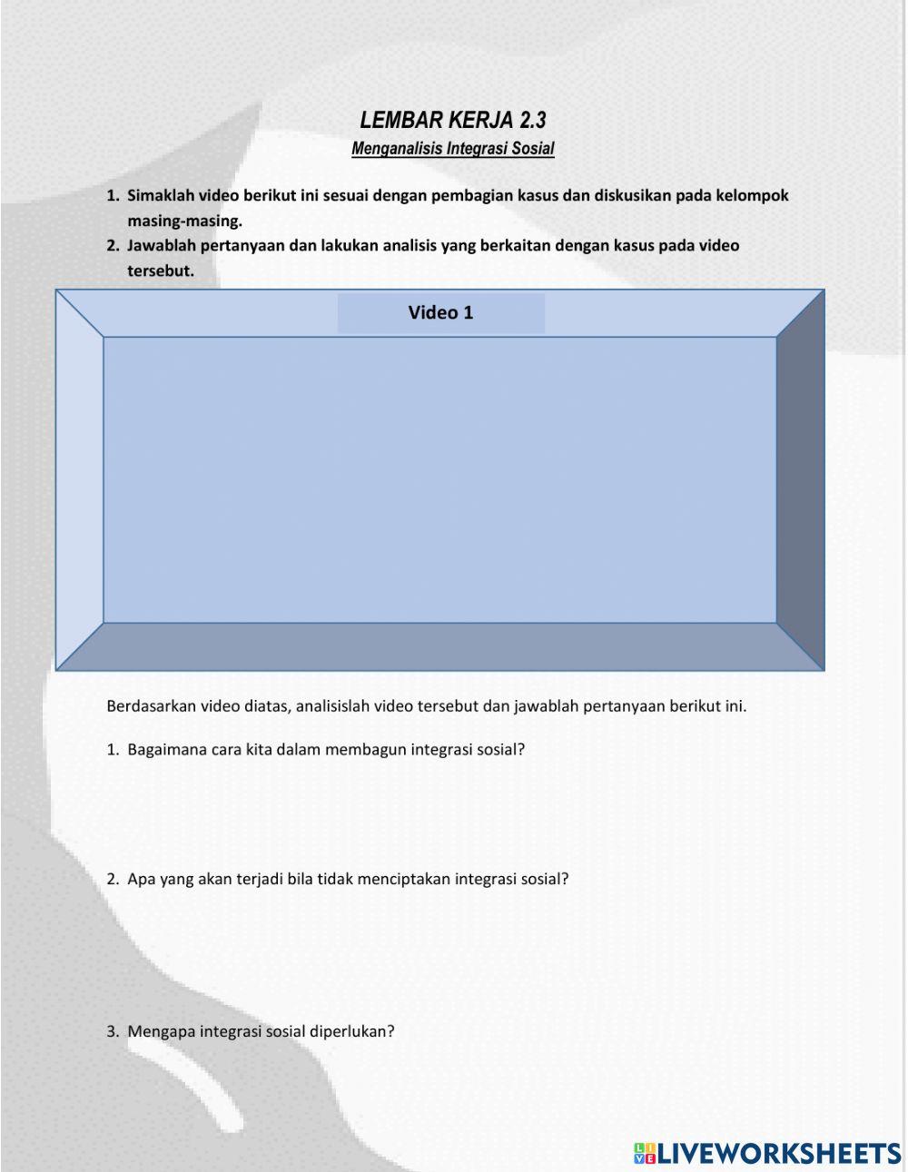 Konflik Sosial dan Integrasi