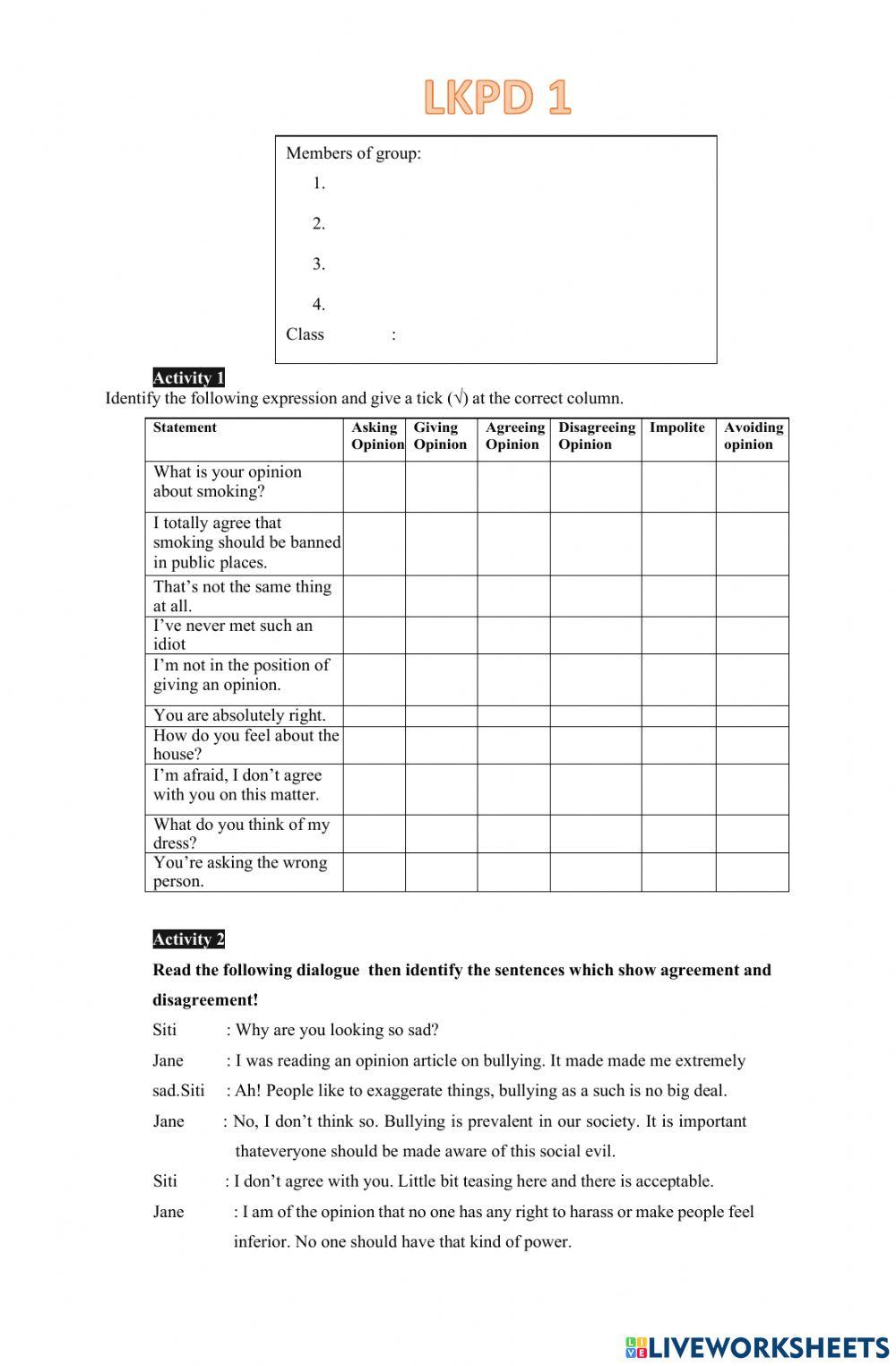 Opinion and thoughts