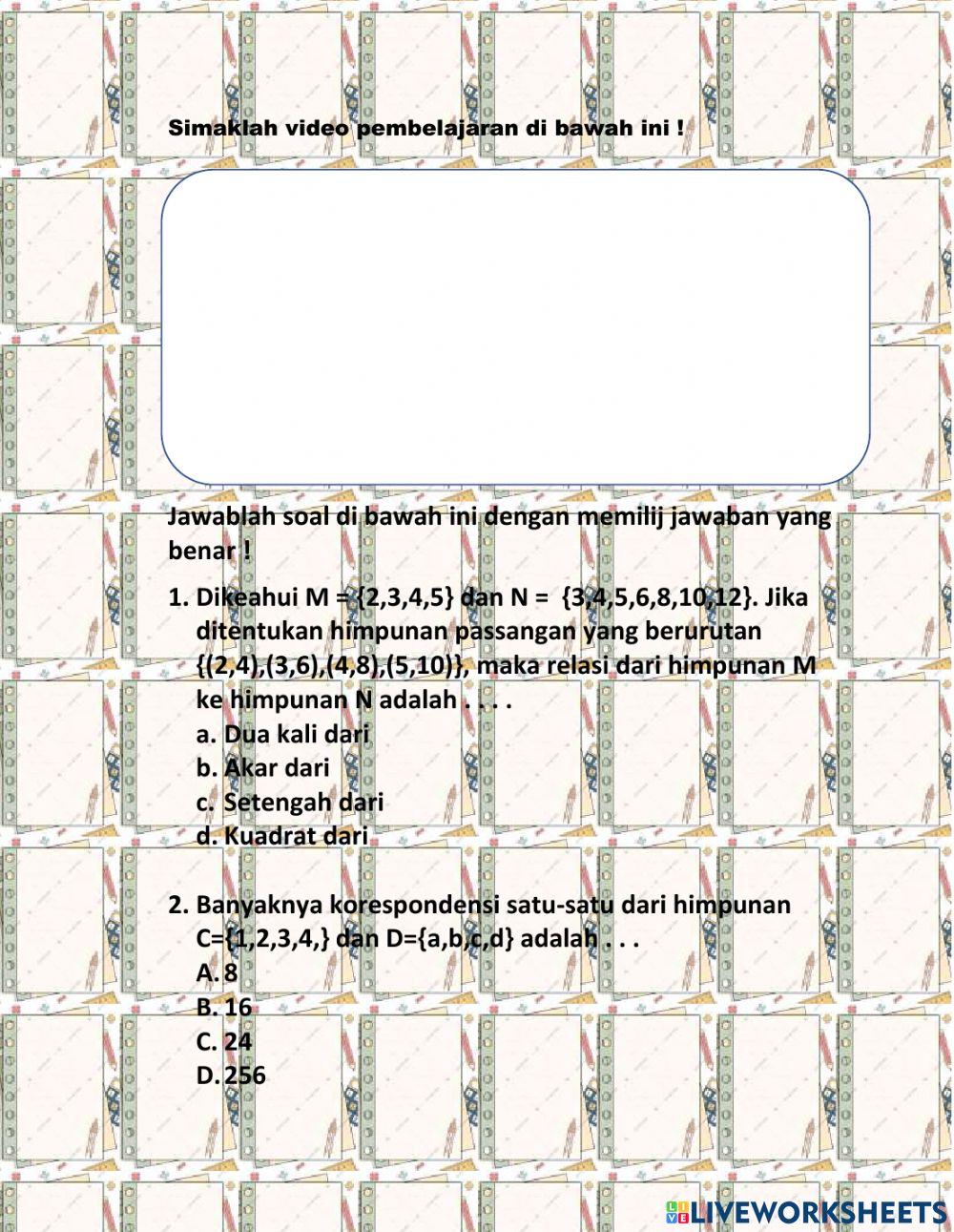 Relasi dan fungsi baru