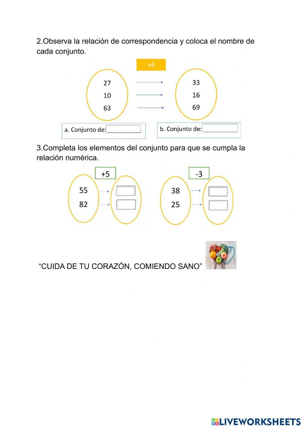 Relación de pertenencia y correspondencia