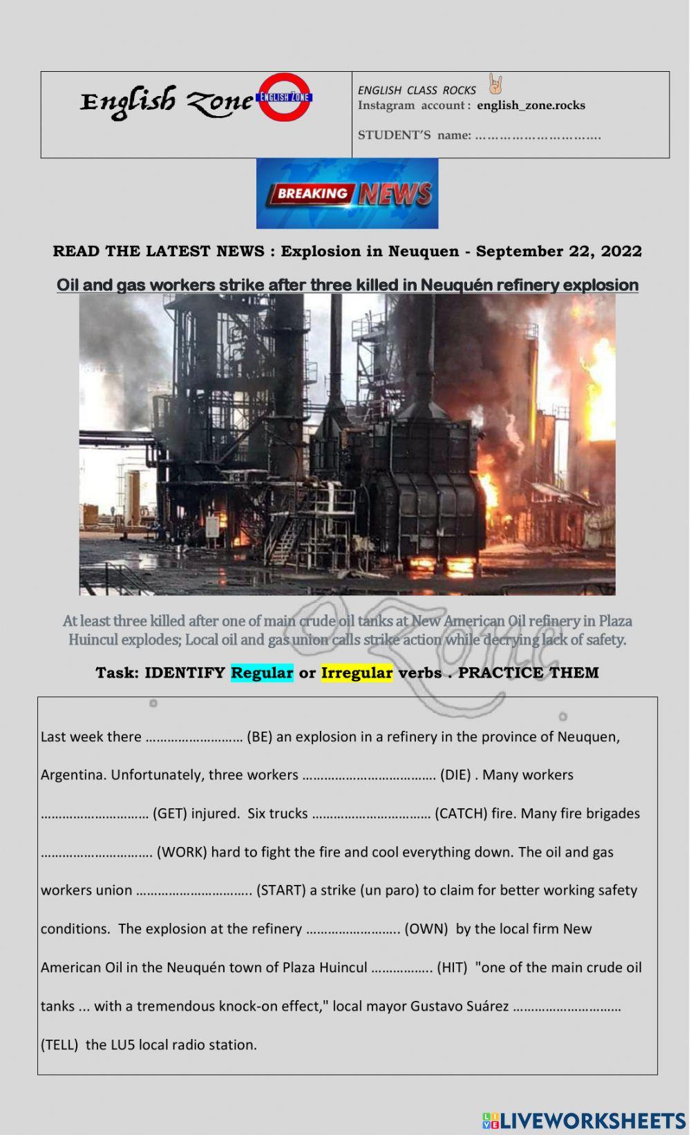 Breaking News Explosion in Neuquen 2022