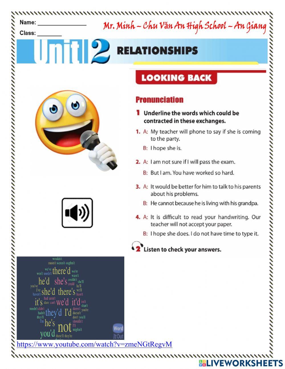 English 11 - Unit 2 - Writing-Looking Back