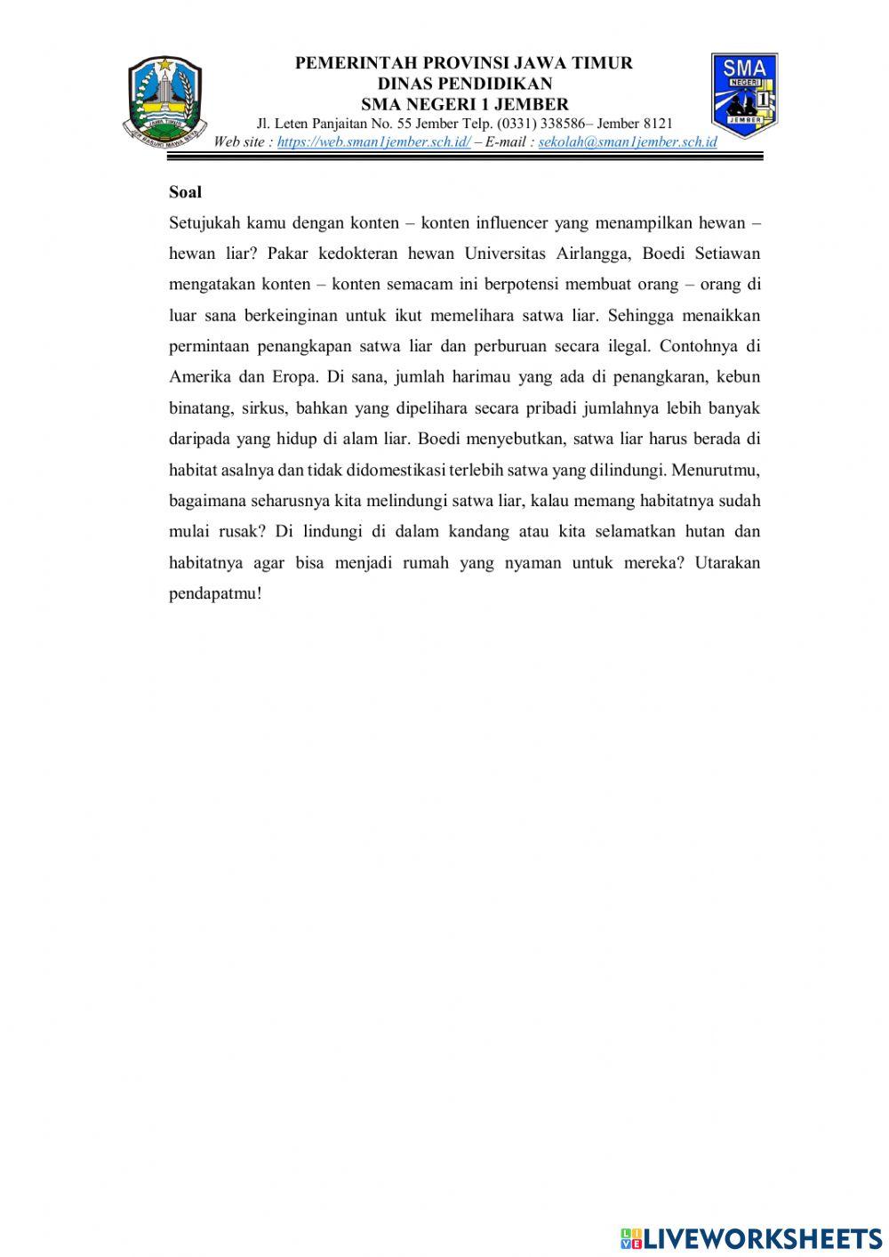 LKPD Konservasi Fauna Indonesia