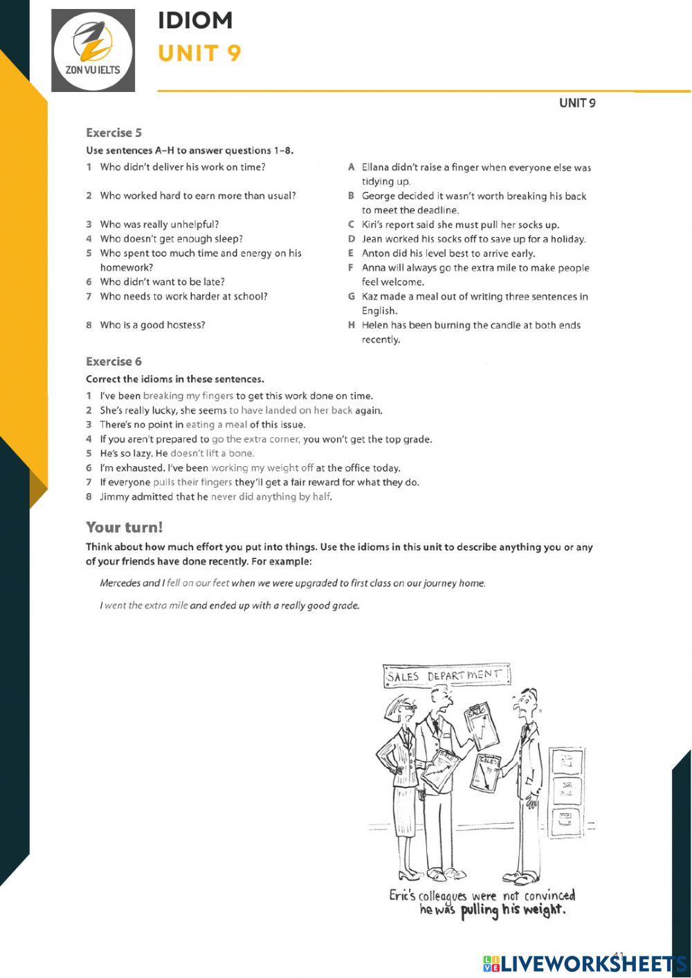 Collin Work on Your Idioms Unit 9