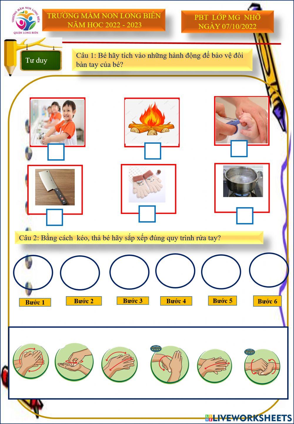 phiếu bài tập khối nhỡ ngày 7-10-2022