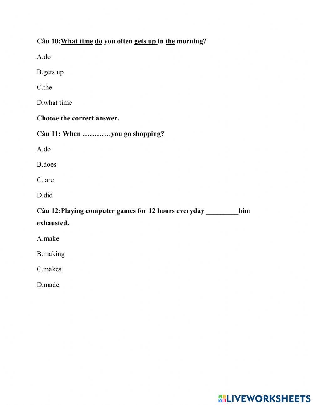 Tiéng anh 1.1 unit 7 daily activities