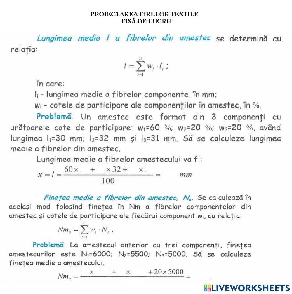Proiectarea firelor textile Proiectarea firelor textile