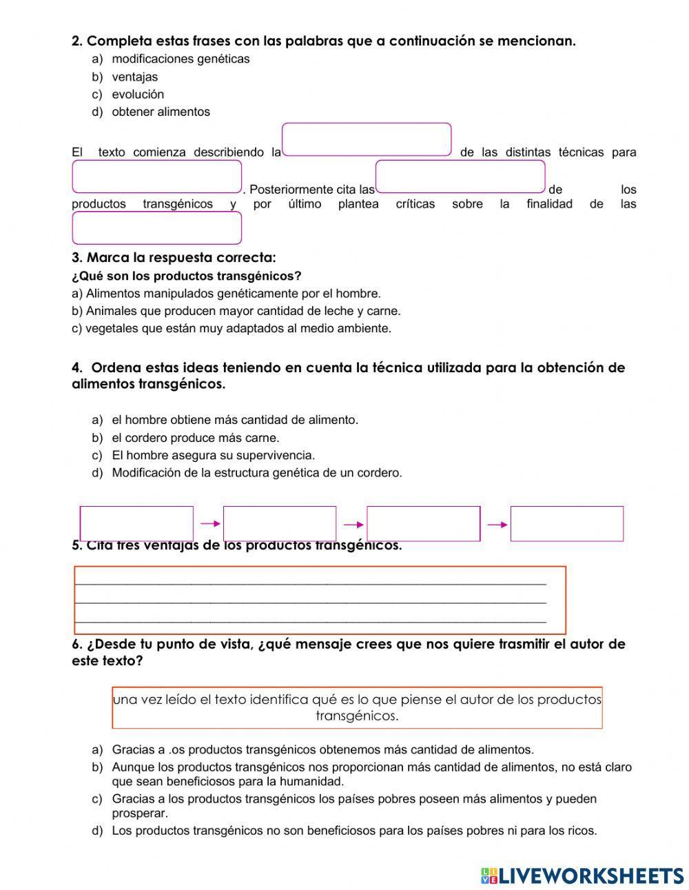 Alimentos transgenicos