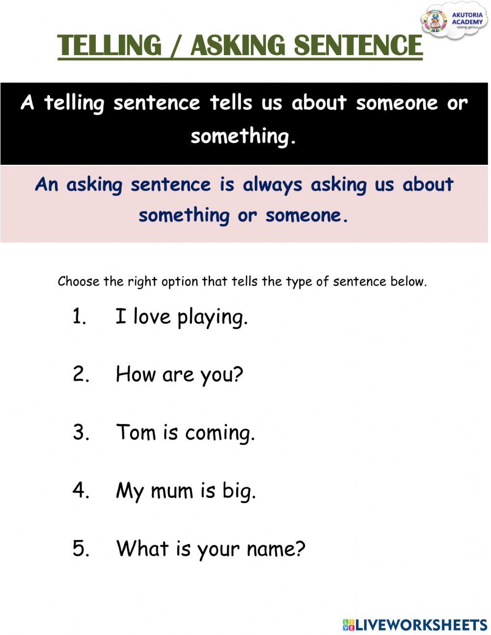 2159423 telling and asking sentence akutoria academy