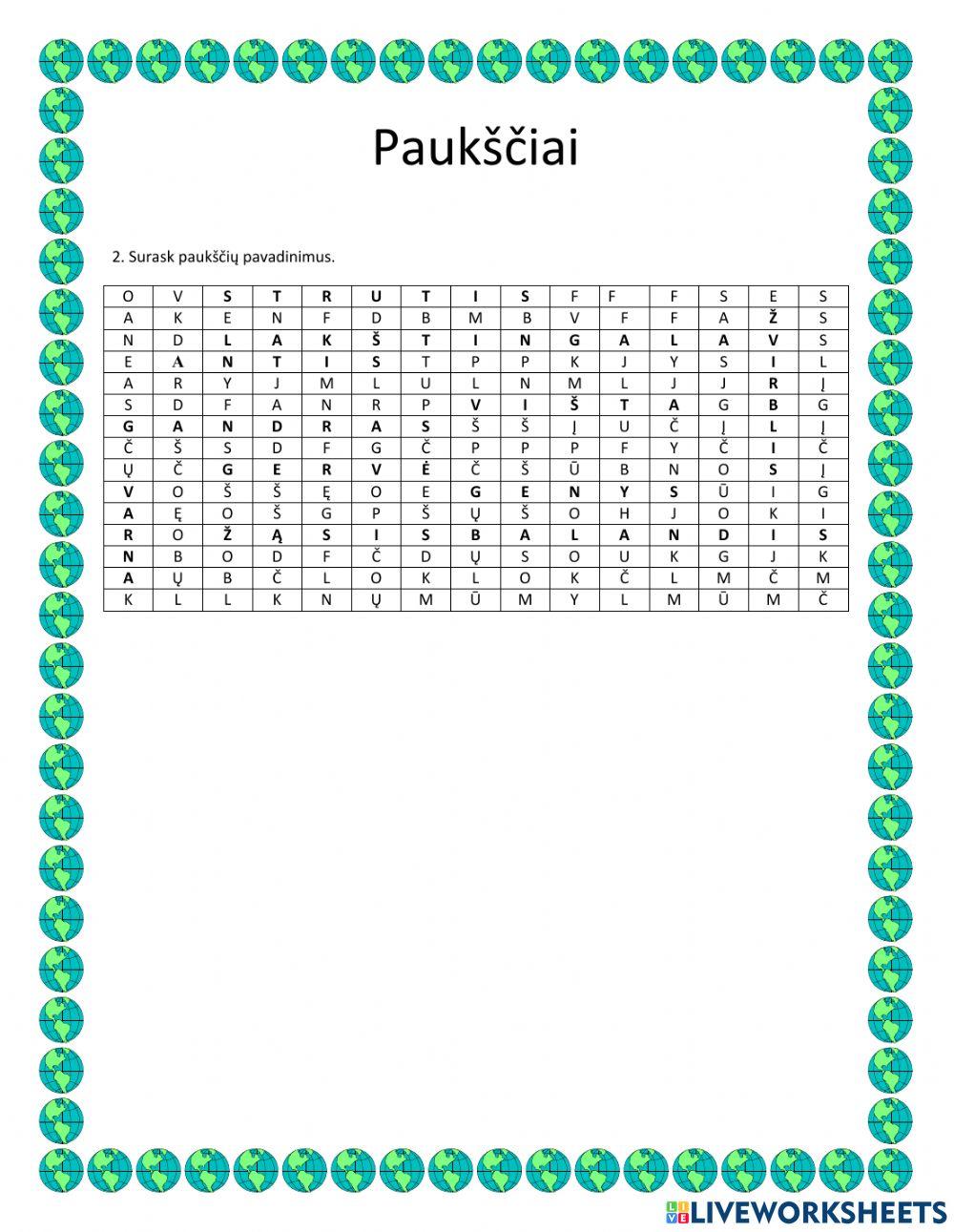 Paukščiai