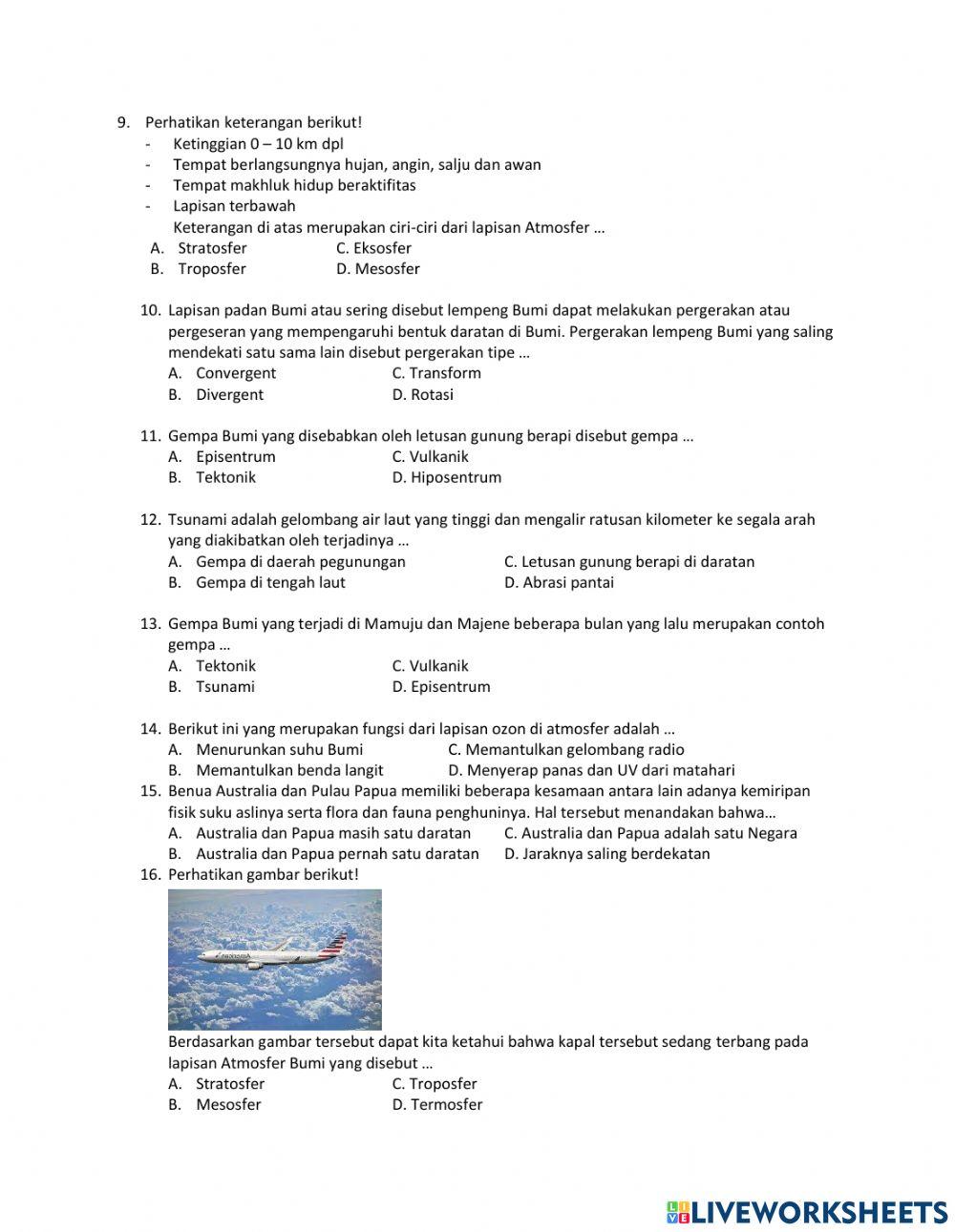 Soal Penilaian Semester Genap IPA Kelas VII