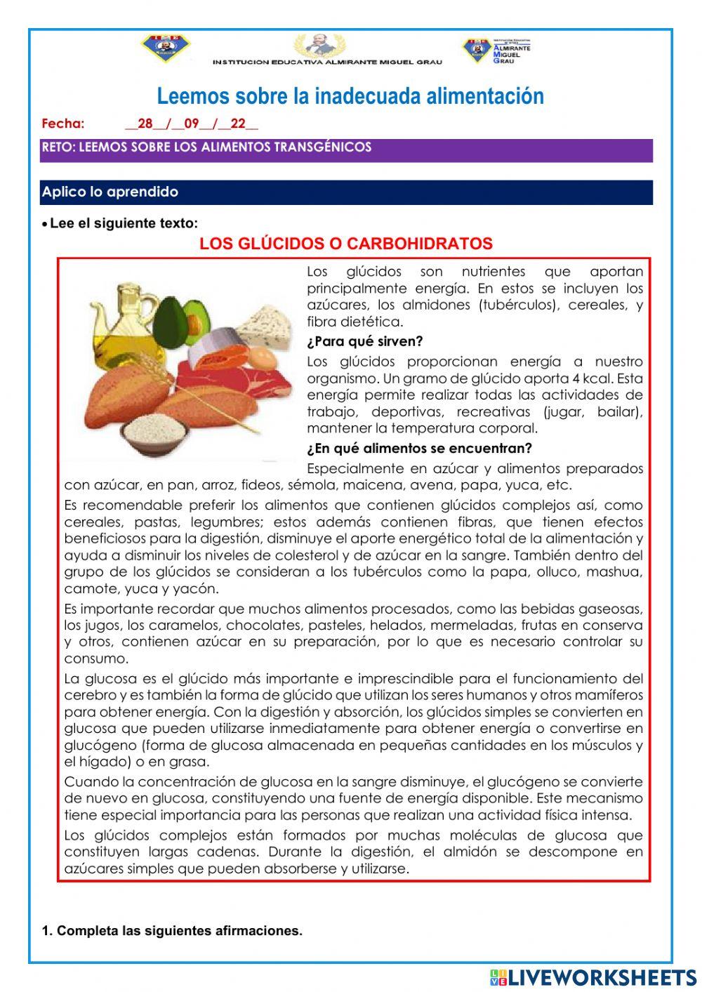 Inadecuada alimentacion