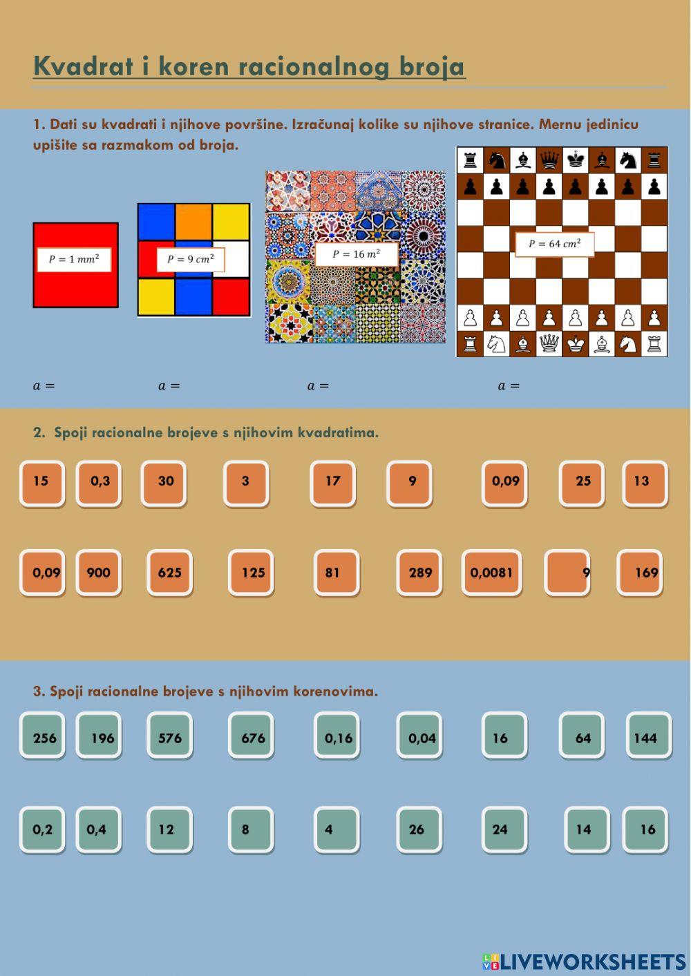 Kvadrat i koren racionalnog broja