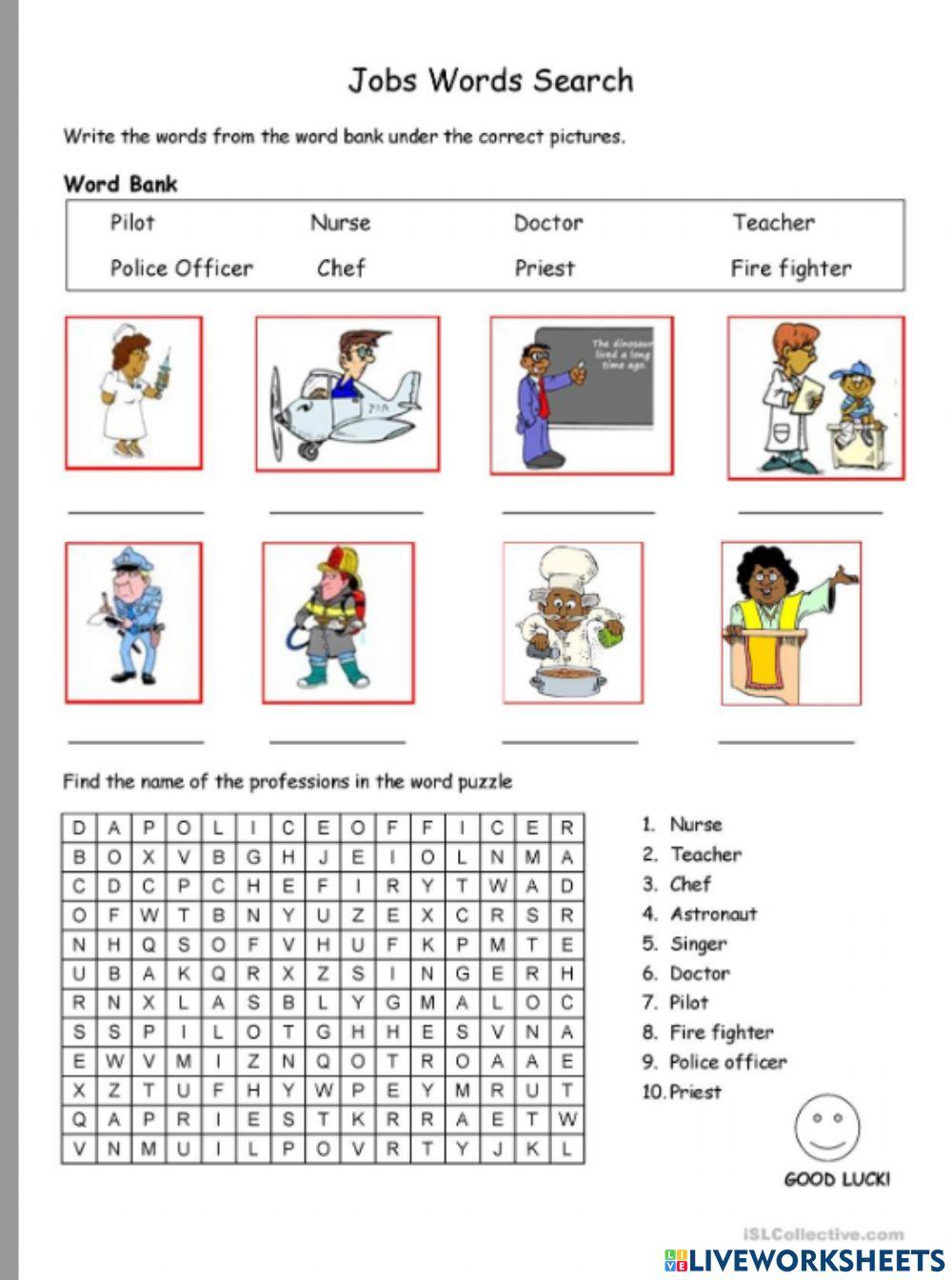 Jobs and occupations