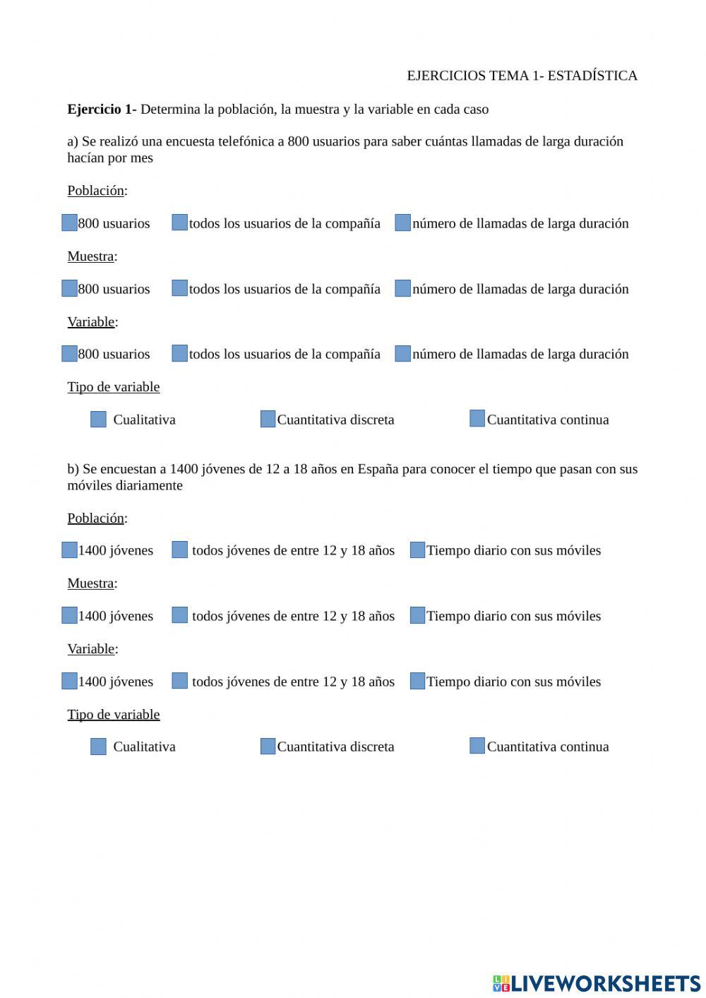 Definiciones básicas de estadístuca