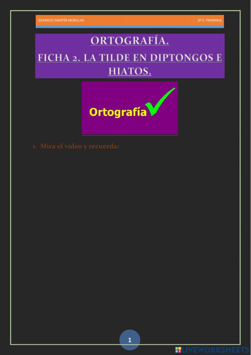 Taller de ortografía 2.6º.