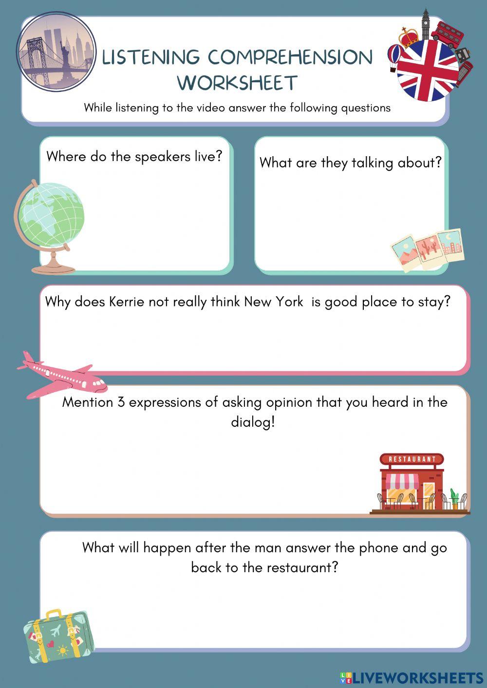 Asking And Giving Opinion Exercises
