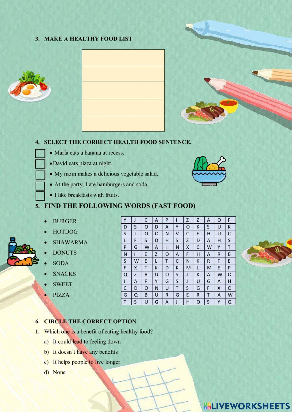 Healthy food - junk food