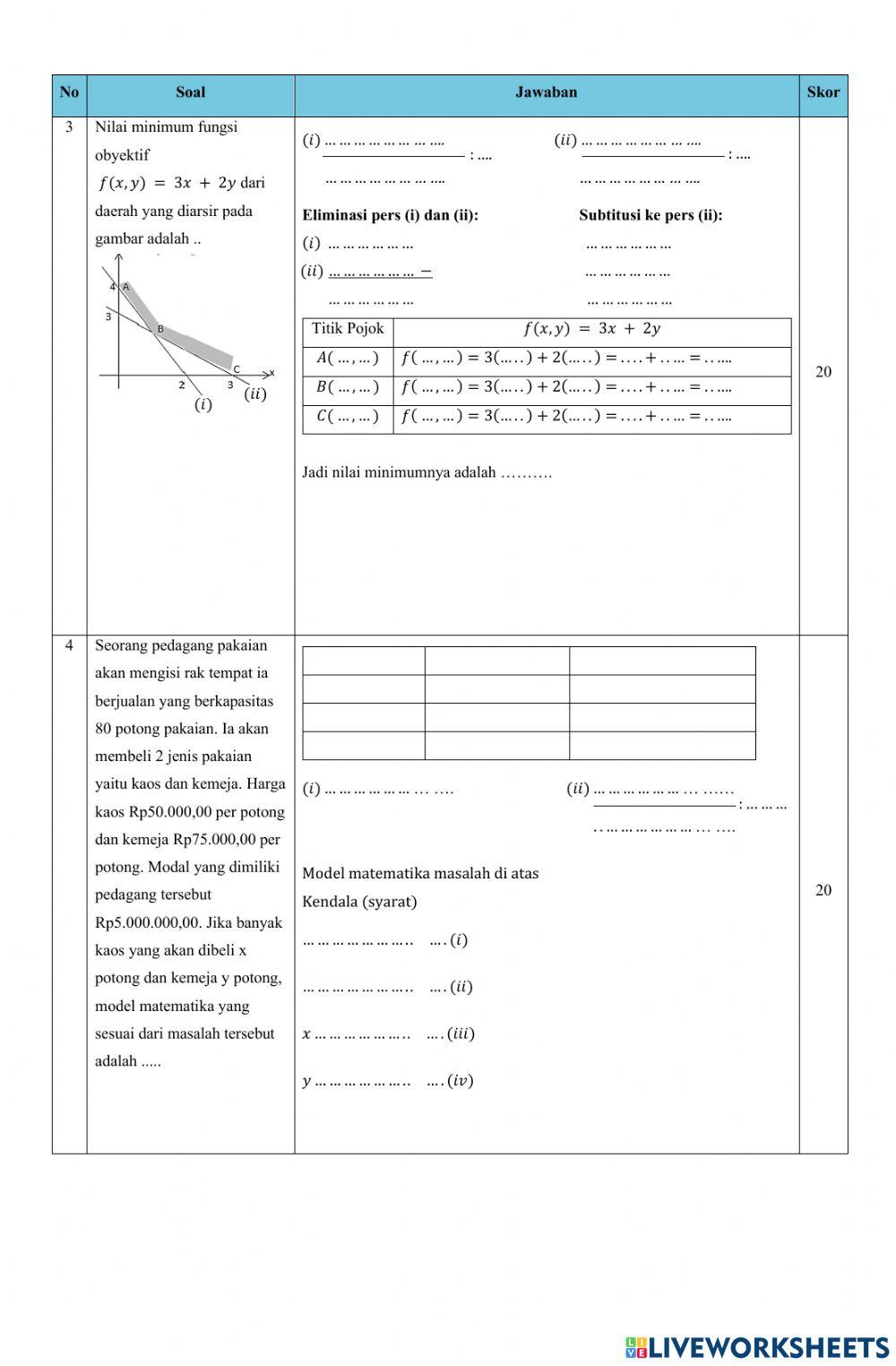 Penilaian Harian KD 3.2 dan 4.2-Level 1