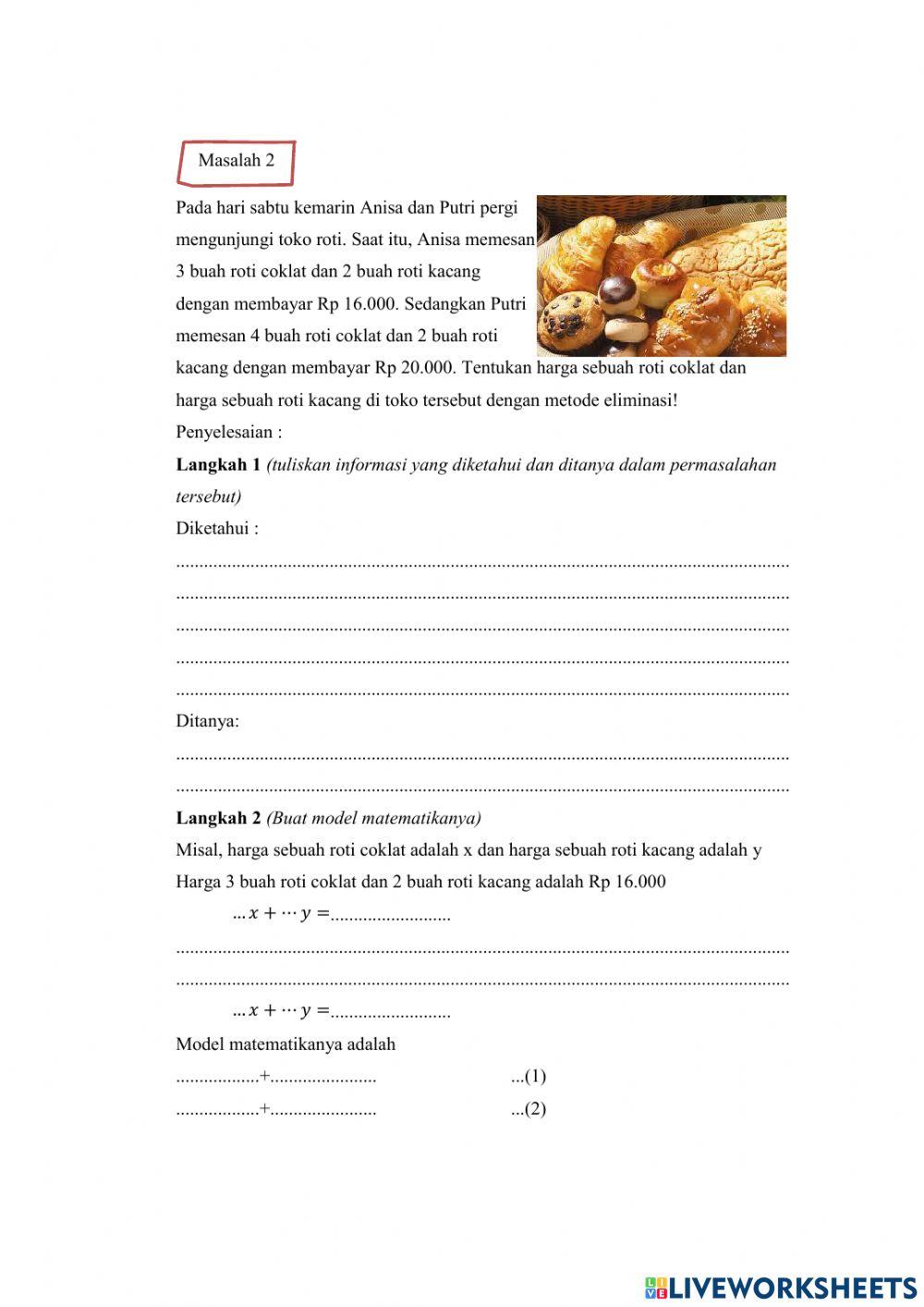 Sistem Persamaan Linear Dua Variabel