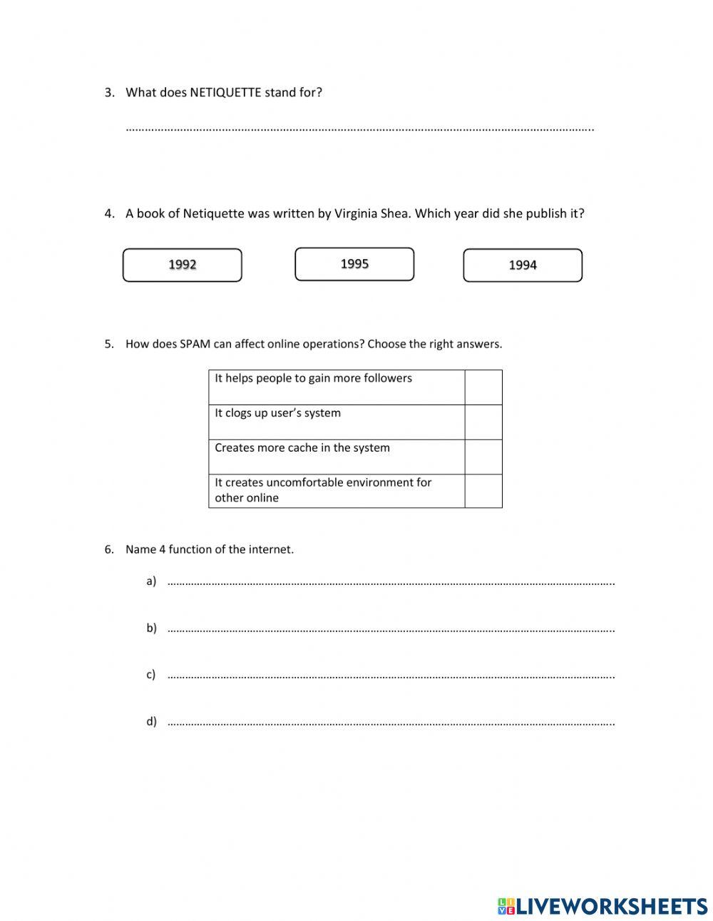 ICT : COMMUNICATION IN EMAIL-INTERNET - INTRANET
