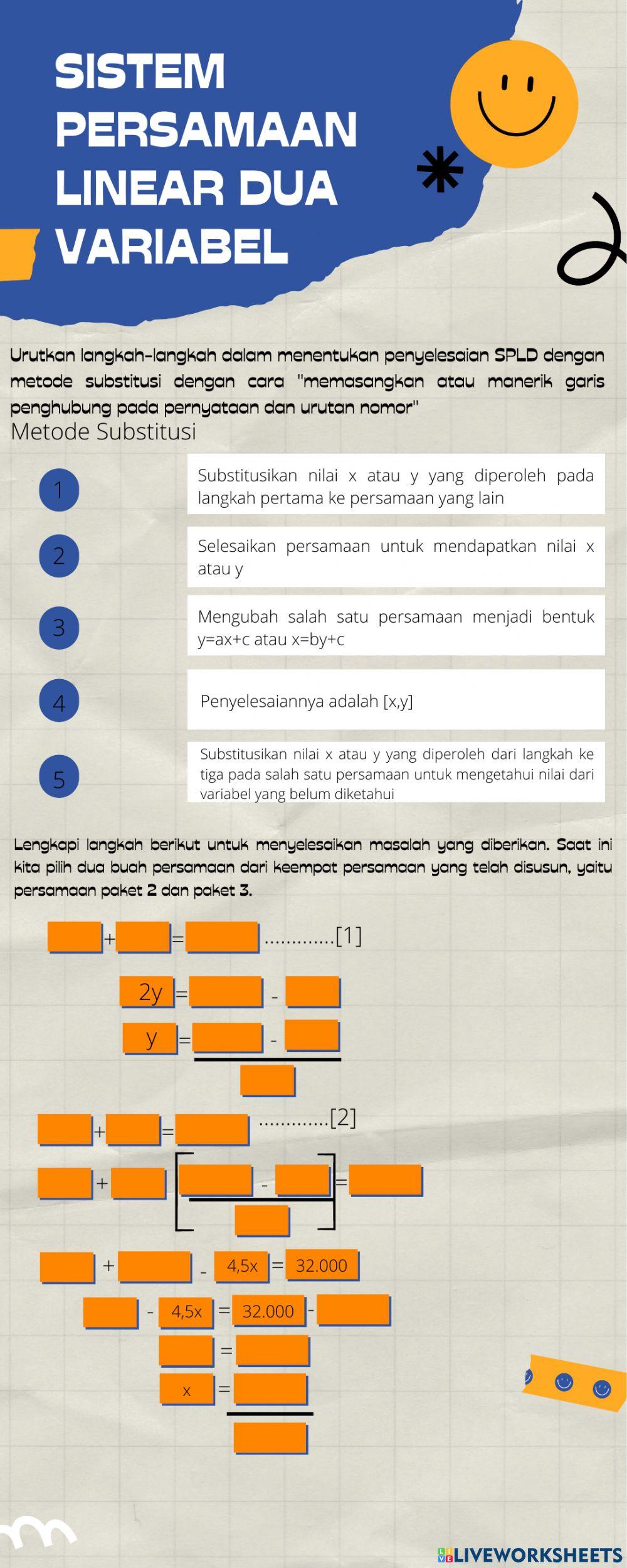 Siste persamaan linier dua variabel