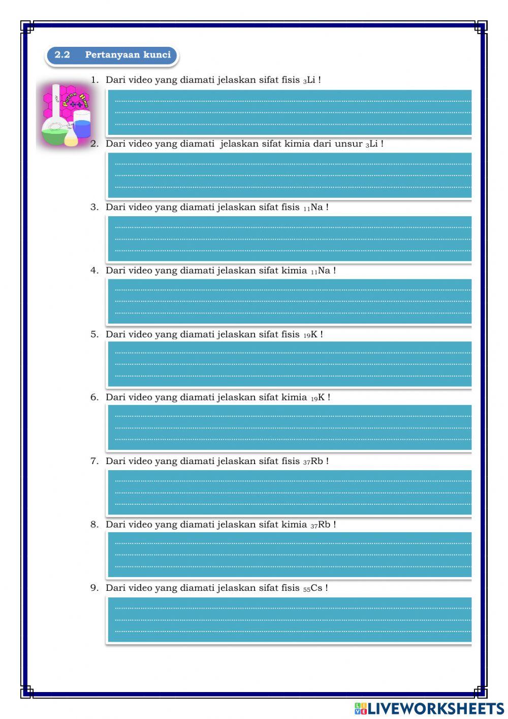 E-LKPD Golongan Unsur Alkali