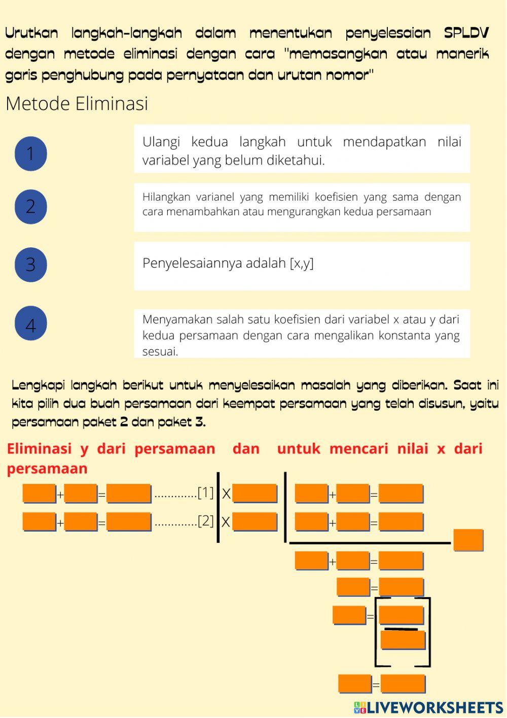 Sistem persamaan linier dua variabel