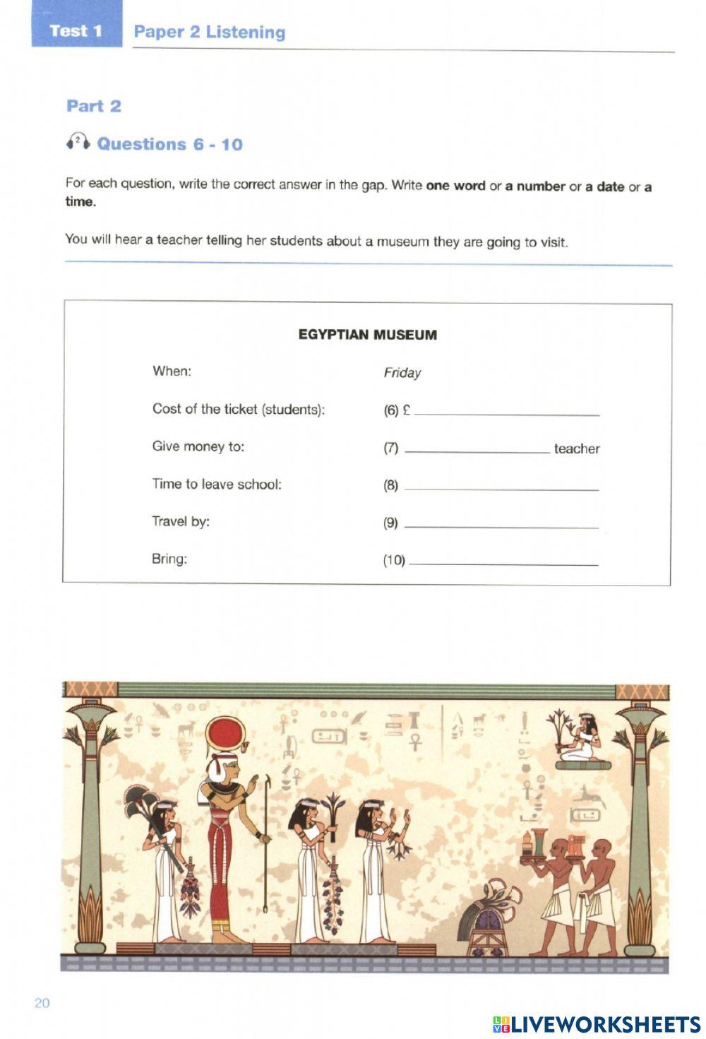 KET LISTENING FILL IN THE GAPS