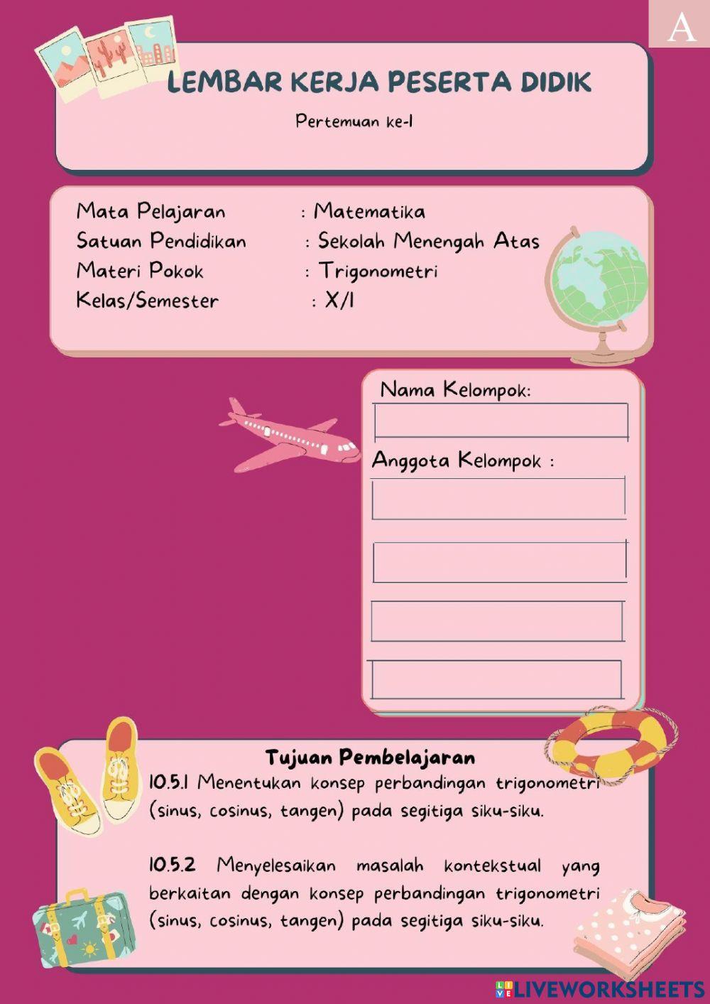 Perbandingan Trigonometri P1 A