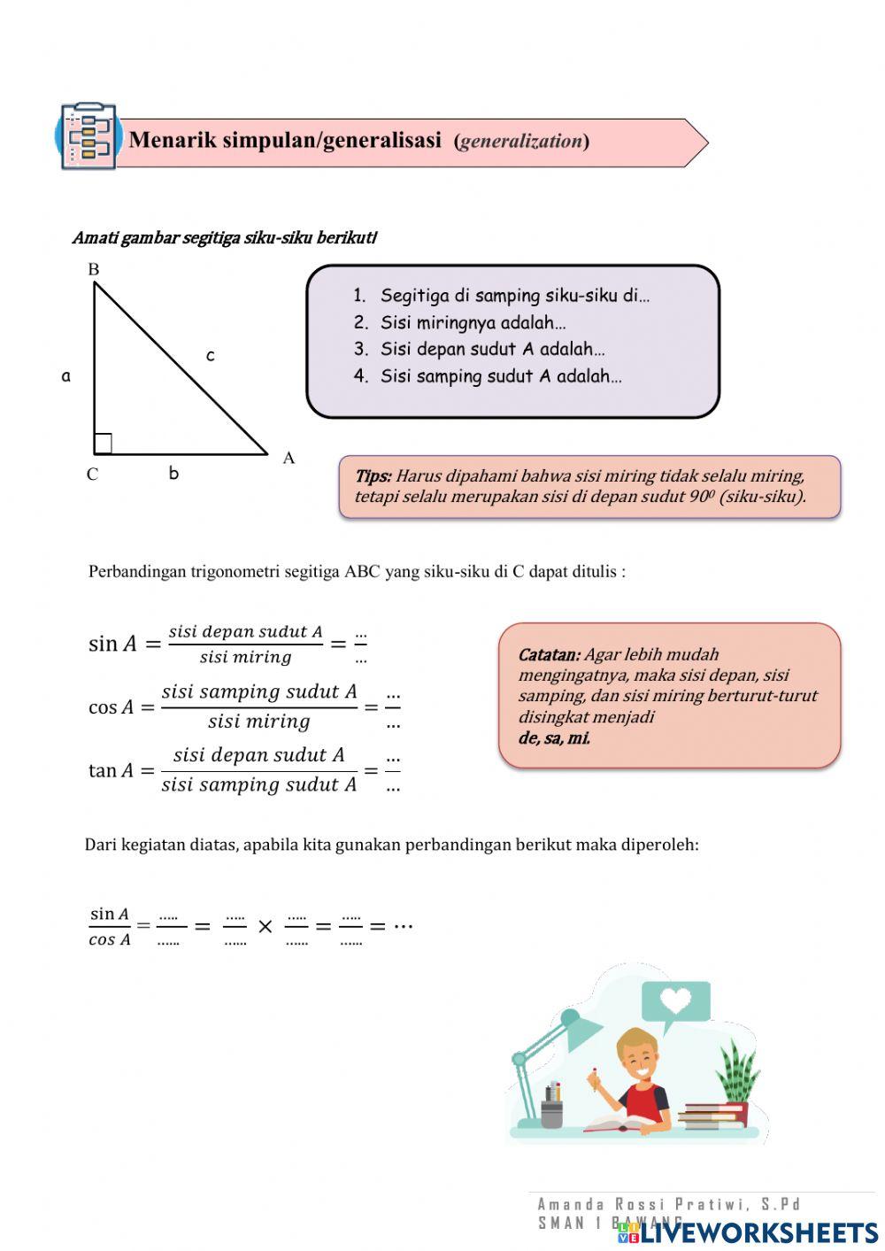 Perbandingan Trigonometri P1 B