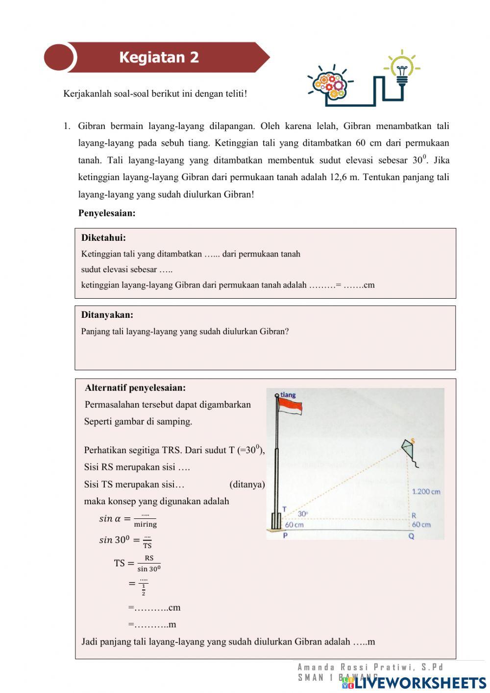 Perbandingan Trigonometri P1 B