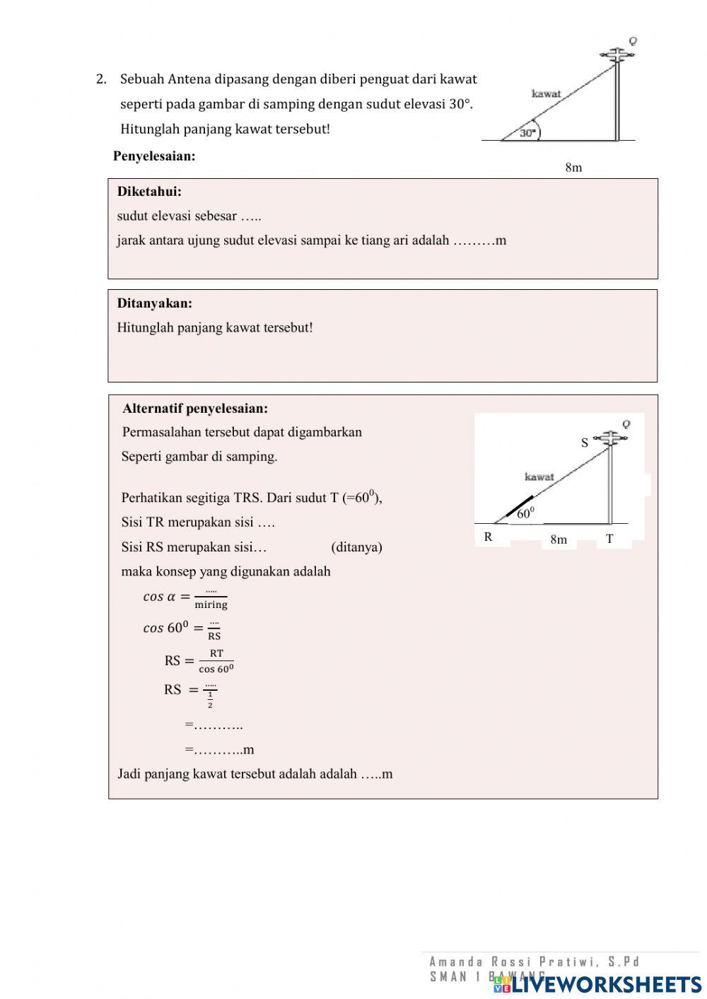 Perbandingan Trigonometri P1 B