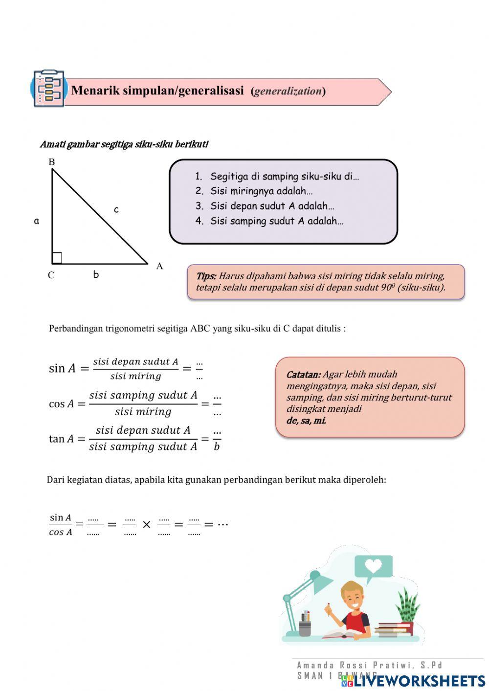 Perbandingan Trigonometri P1 C