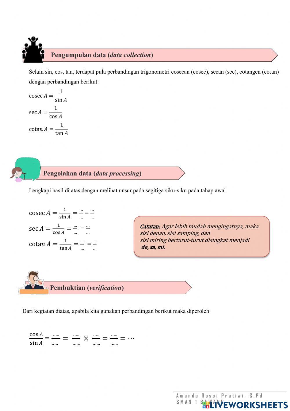 Perbandingan Trigonometri P2 A