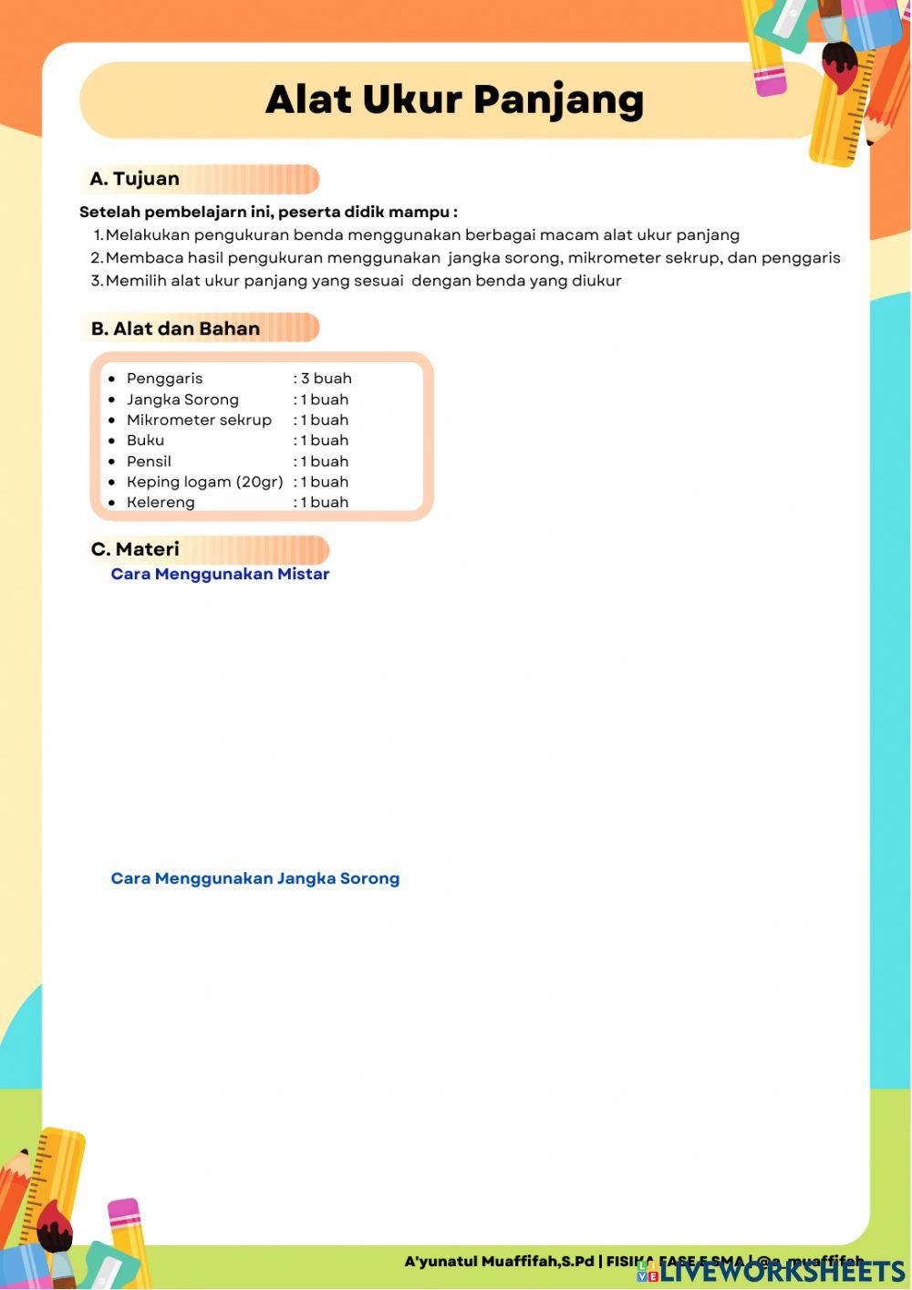 LKPD Alat Ukur Panjang