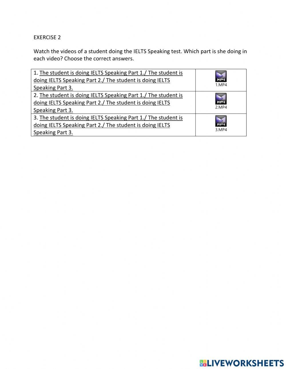 IE1, Unit 5, Speaking, Exercise 2